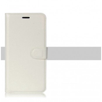 Чехол портмоне подставка для HTC U11 Plus с магнитной защелкой и отделениями для карт Белый
