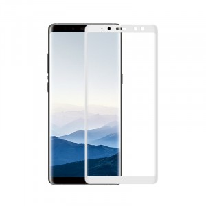 3D полноэкранное ультратонкое износоустойчивое сколостойкое олеофобное защитное стекло для Samsung Galaxy A8 (2018) Белый