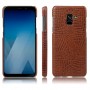Чехол задняя накладка для Samsung Galaxy A8 Plus (2018) с текстурой кожи крокодила