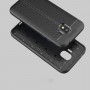 Чехол задняя накладка для Samsung Galaxy J2 (2018) с текстурой кожи, цвет Черный