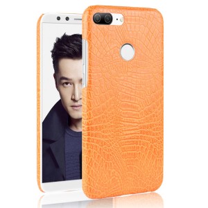 Чехол задняя накладка для Huawei Honor 9 Lite с текстурой кожи крокодила Оранжевый