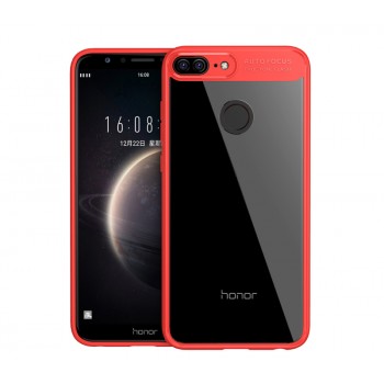 Силиконовый матовый полупрозрачный чехол для Huawei Honor 9 Lite Красный