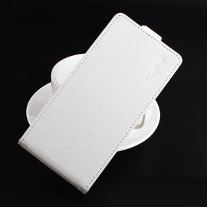 Чехол вертикальная книжка на силиконовой основе на магнитной защелке для LG V30 Белый