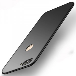 Матовый силиконовый чехол для Huawei P Smart с покрытием софт-тач Черный