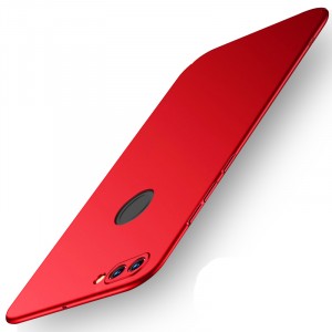 Пластиковый непрозрачный матовый чехол с улучшенной защитой элементов корпуса для Huawei P Smart  Красный