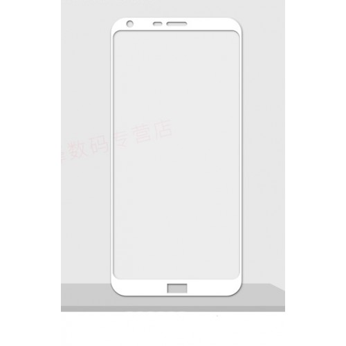 3D полноэкранное ультратонкое износоустойчивое сколостойкое олеофобное защитное стекло для LG Q6, цвет Белый