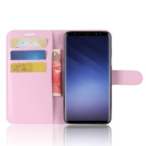 Чехол портмоне подставка для Samsung Galaxy S9 с магнитной защелкой и отделениями для карт