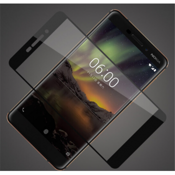 3D полноэкранное ультратонкое износоустойчивое сколостойкое олеофобное защитное стекло для Nokia 6 (2018)/Nokia 6.1 Черный