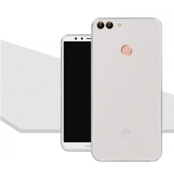 Силиконовый матовый полупрозрачный чехол для Huawei Y9 (2018) Белый