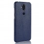 Чехол задняя накладка для ASUS ZenFone 5 Lite с текстурой кожи, цвет Синий
