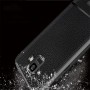 Силиконовый непрозрачный матовый чехол с текстурным покрытием Кожа для Samsung Galaxy A6, цвет Черный