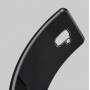 Силиконовый непрозрачный матовый чехол с текстурным покрытием Кожа для Samsung Galaxy A6, цвет Черный