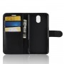 Чехол портмоне подставка для Nokia 3.1 с магнитной защелкой и отделениями для карт
