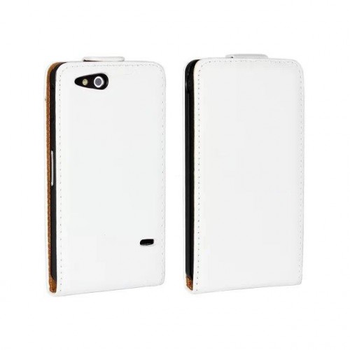 Чехол вертикальная книжка на пластиковой основе на магнитной защелке для Sony Xperia go, цвет Белый