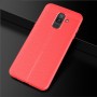 Чехол задняя накладка для Samsung Galaxy J8 с текстурой кожи, цвет Красный