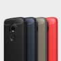 Силиконовый матовый непрозрачный чехол с улучшенной защитой элементов корпуса и текстурным покрытием Металлик для Motorola Moto E5 Plus , цвет Красный