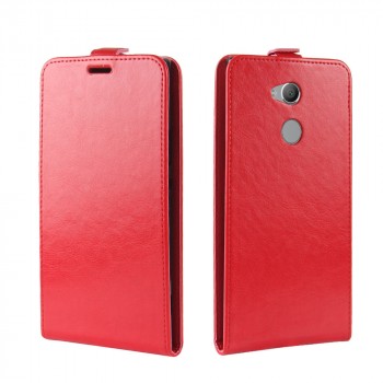 Чехол вертикальная книжка на силиконовой основе с отсеком для карт на магнитной защелке для Sony Xperia XA2 Plus Красный