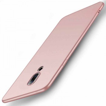 Силиконовый матовый непрозрачный чехол для Meizu 16th Розовый