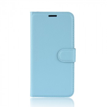 Чехол портмоне подставка для Samsung Galaxy Note 9 с магнитной защелкой и отделениями для карт Голубой
