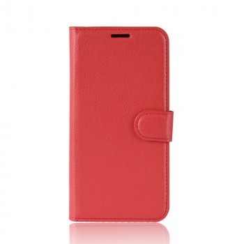 Чехол портмоне подставка на силиконовой основе с отсеком для карт на магнитной защелке для   Красный