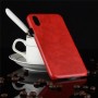 Пластиковый непрозрачный матовый чехол с текстурным покрытием Кожа для Iphone Xs Max , цвет Красный