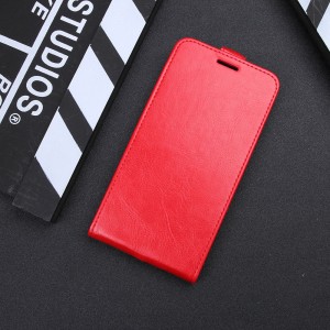 Глянцевый водоотталкивающий чехол вертикальная книжка на силиконовой основе с отсеком для карт на магнитной защелке для Iphone Xr Красный