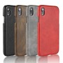 Чехол задняя накладка для Iphone Xr с текстурой кожи, цвет Красный