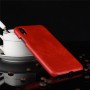 Чехол задняя накладка для Iphone Xr с текстурой кожи, цвет Красный