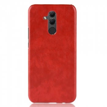 Чехол задняя накладка для Huawei Mate 20 Lite с текстурой кожи Красный