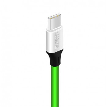 Интерфейсный кабель USB Type-C 1м 2А с допзащитой от перетирания Зеленый