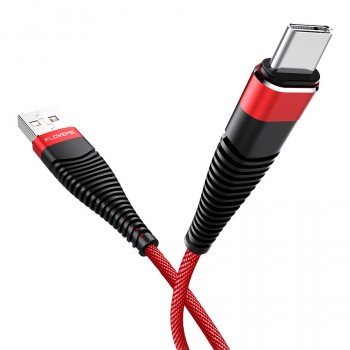 Противоизносный интерфейсный кабель USB - MicroUSB в экстрасильной тканевой оплетке 1м Красный