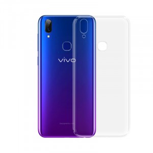 Силиконовый глянцевый транспарентный чехол для Vivo V11i 