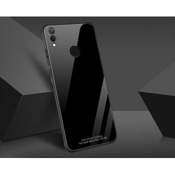 Силиконовый матовый непрозрачный чехол с поликарбонатной накладкой для Huawei Honor 8X Черный