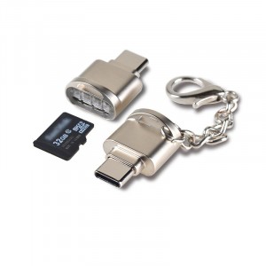 Наноадаптер-брелок USB Type-C для карт памяти MicroSD