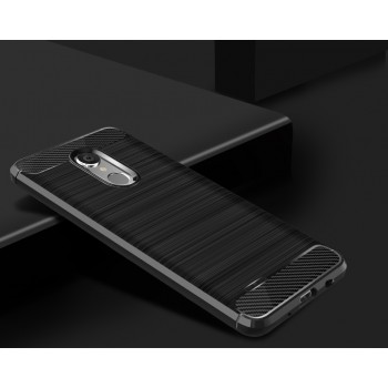 Силиконовый матовый непрозрачный чехол с текстурным покрытием Металлик для LG K11 Plus  Черный