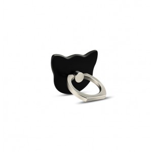 Фигурное клеевое кольцо-подставка дизайн Котики Черный