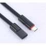 Интерфейсный антизапутываемый силиконовый кабель плоского сечения USB Type-C 1.5м разборного типа для многоразового использования