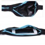 Спортивная поясная сумка из лайкры для гаджетов до 7 дюймов с двумя отделениями на эластичном ремне с застежкой, цвет Голубой