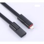 Интерфейсный антизапутываемый силиконовый кабель плоского сечения Micro USB 1.5м разборного типа для многоразового использования