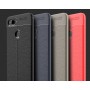 Силиконовый чехол накладка для Xiaomi Mi 8 Lite с текстурой кожи, цвет Красный