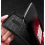 Двухкомпонентный силиконовый матовый непрозрачный чехол с поликарбонатной крышкой и текстурным покрытием Карбон для OnePlus 6T 