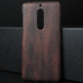Пластиковый непрозрачный матовый чехол с текстурным покрытием Дерево для Nokia 5
