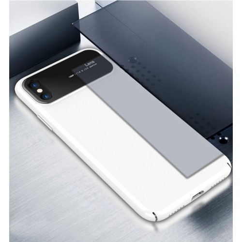 Пластиковый непрозрачный матовый чехол с допзащитой торцов для Iphone x10/XS, цвет Белый