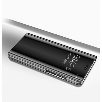Пластиковый непрозрачный матовый чехол с полупрозрачной крышкой с зеркальным покрытием для Huawei P20