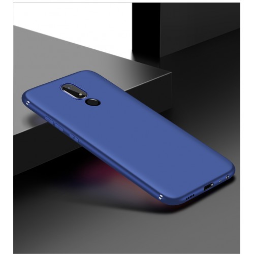 Силиконовый матовый непрозрачный чехол для Meizu M8 Lite, цвет Синий