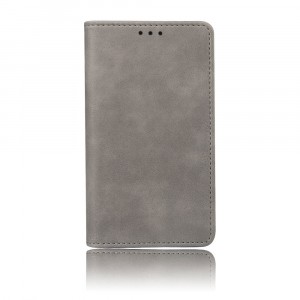 Чехол портмоне подставка на пластиковой основе с отсеком для карт на присосках для ASUS ZenFone Max M2 Серый