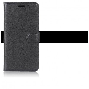 Чехол портмоне подставка на силиконовой основе с магнитной защелкой и отсеком для карт для Huawei P8 Lite Черный