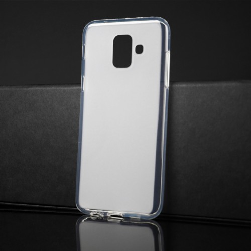Силиконовый матовый полупрозрачный чехол для Samsung Galaxy A6, цвет Белый