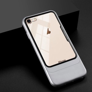Двухкомпонентный сборный пластиковый матовый чехол на магнитных креплениях для Iphone 6/6s Белый