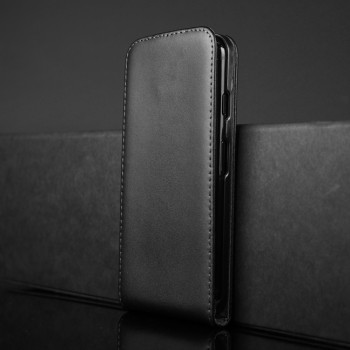 Чехол вертикальная книжка на пластиковой основе на магнитной защелке для Iphone 7/8/SE (2020) Черный